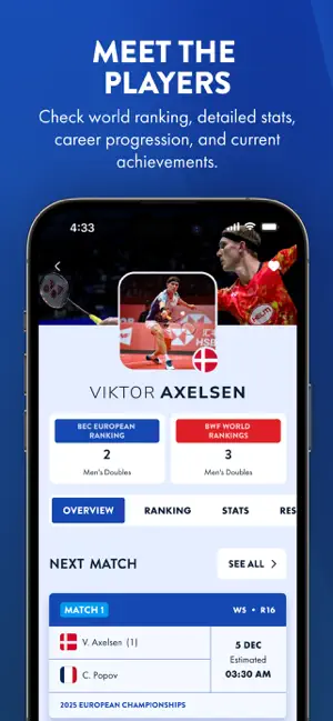 Badminton Europe screenshot 4