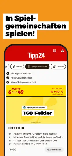 Screenshot von LOTTO Und Eurojackpot Tipp24 auf dem iPhone 6