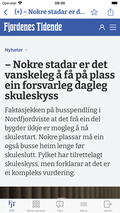 Fjordenes Tidende Nyheter Screenshot