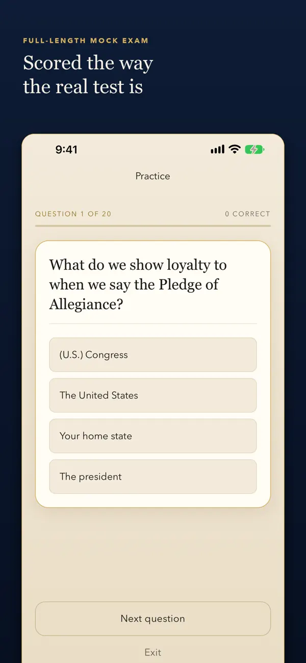 Screenshot #3 pour Citizenship Test Prep