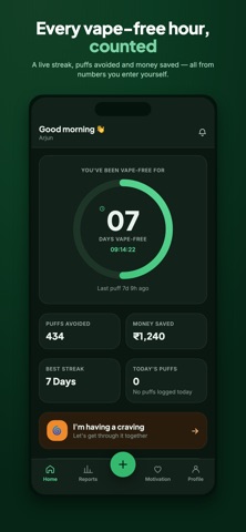 VapeFreeIndia - Puff Tracker Screenshot 1 of 10