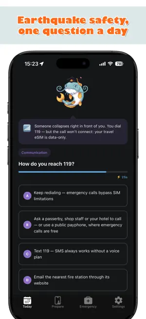 Jishin Sensei screenshot 1