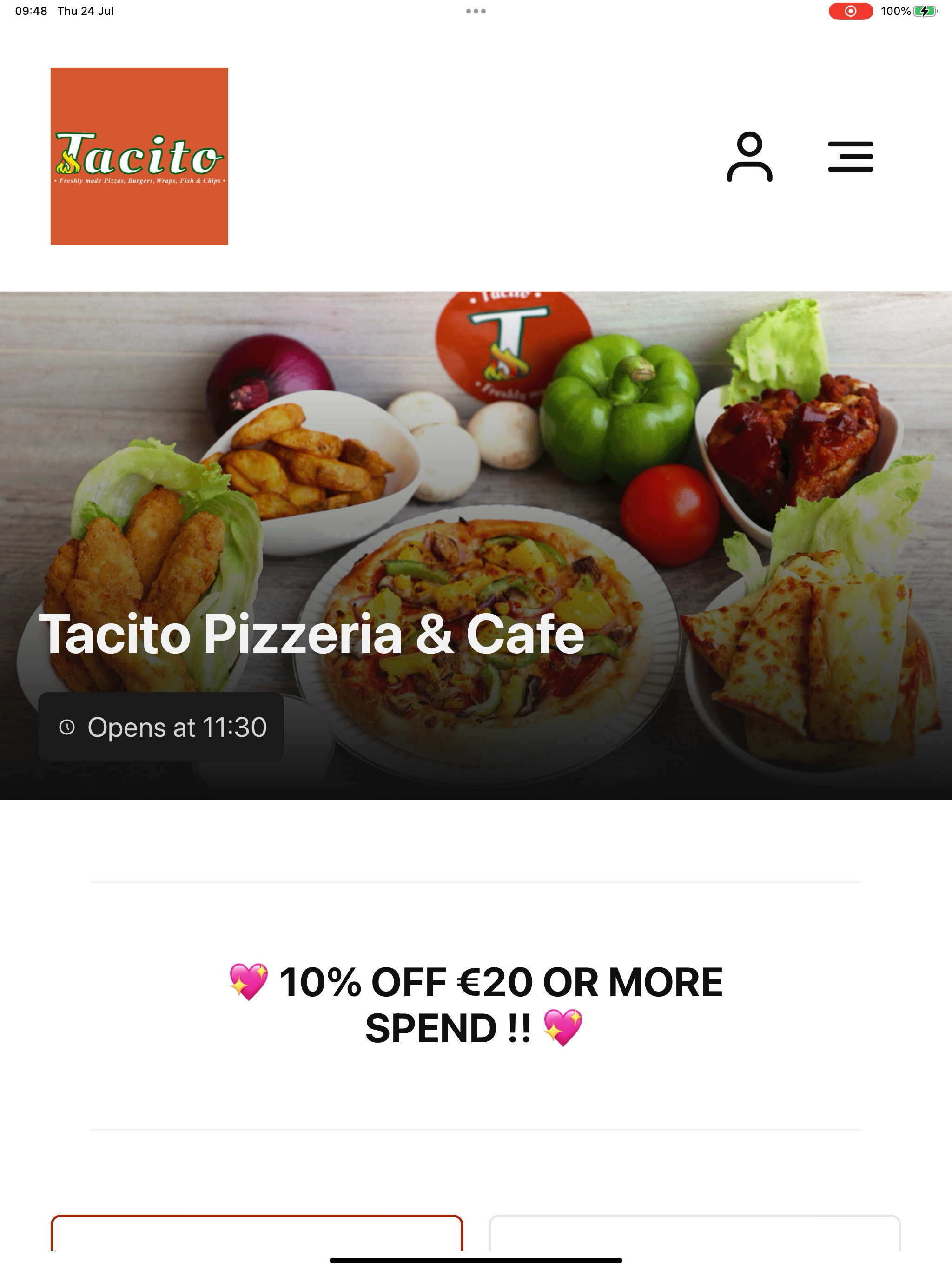 Tacito Pizzeria & Cafe IE screenshot 5