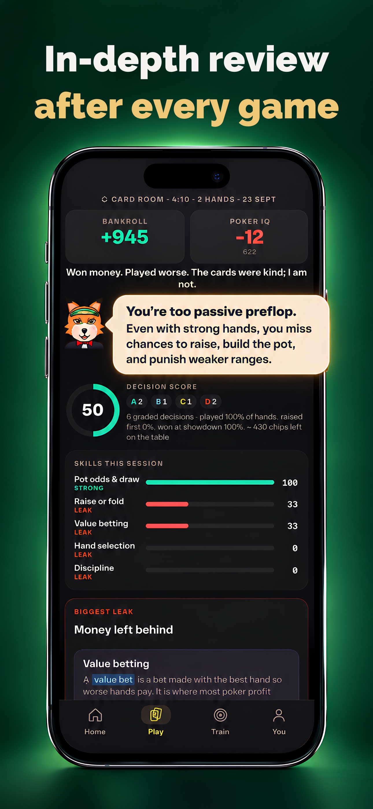 Screenshot 4 of Poker IQ: Learn Texas Hold'em