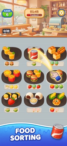 Goods Food Sort: Puzzle Game iPhone screenshot