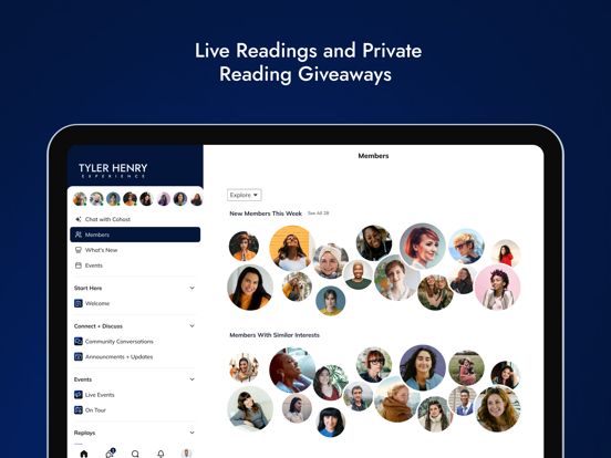 Tyler Henry Experience iPad screenshot 2 - Entertainment app