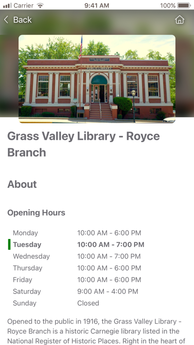 Nevada County Library Screenshot
