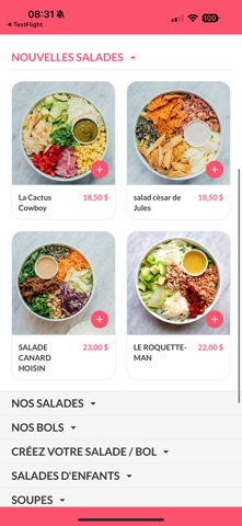 Mandy's Salads (Québec) iPhone screenshot