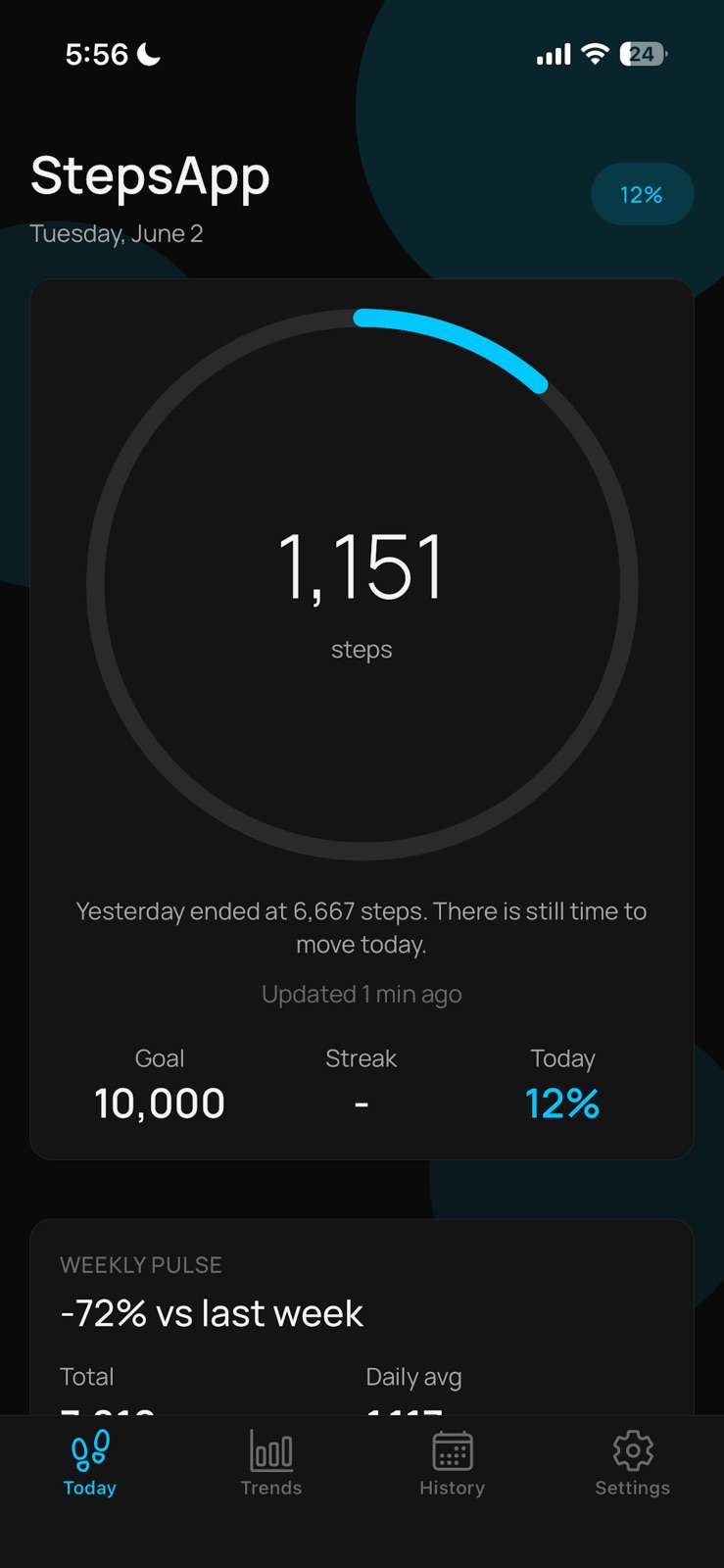 StepsApp: Step Counter iphone screenshot 4