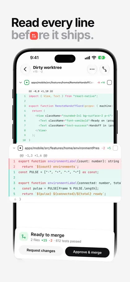 Screenshot 5 di 6 di T3 Code - Remote Claude & more