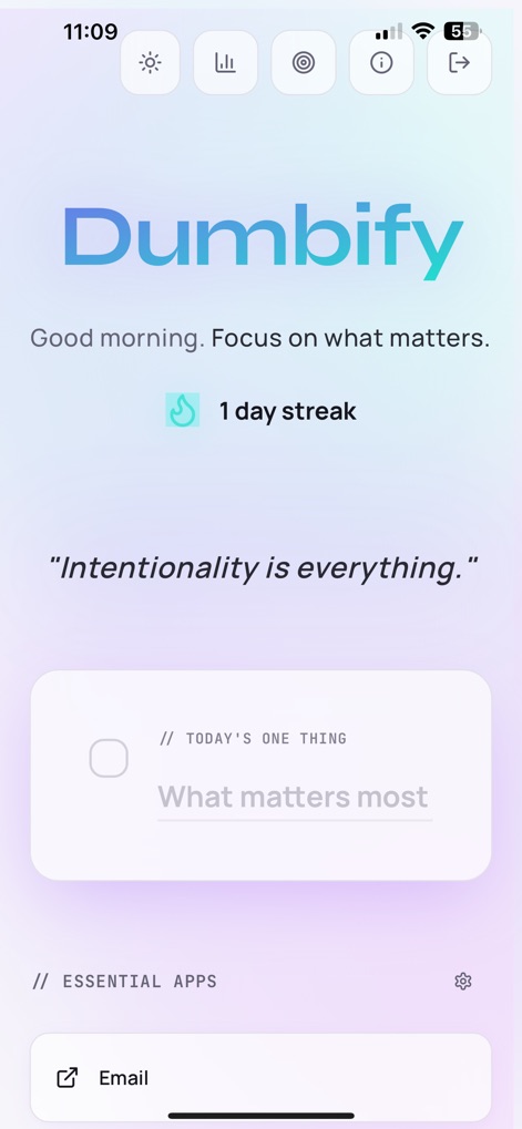 Dumbify – Minimal Launcher - Utilities App | MWM