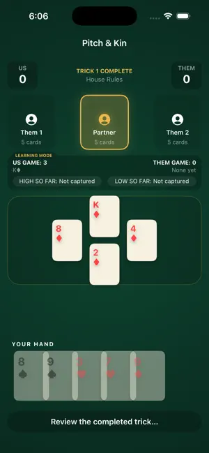 Pitch & Kin: Pitch Card Game screenshot 3