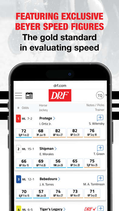 DRF Horse Racing News & Data Screenshot