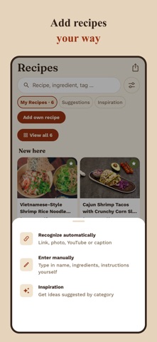 Tellerino: Meal Plan & List iPhone screenshot
