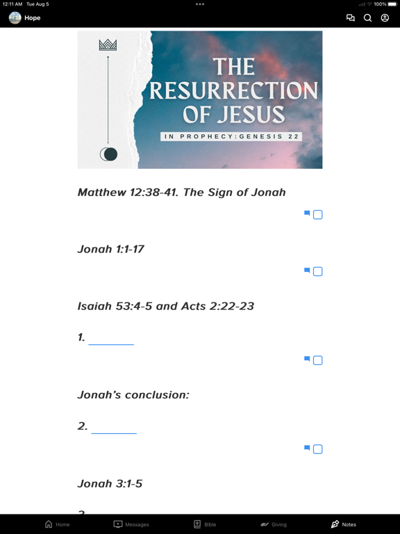 Hope Church Rockport iPad screenshot 3 - Education app