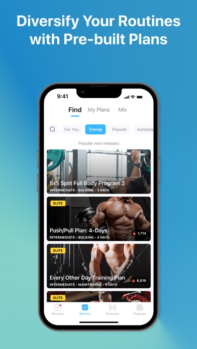JEFIT Workout Plan Gym Tracker Screenshot