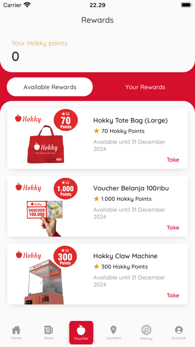Hokky Membership Screenshot