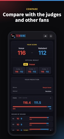 TENNINE - Boxing Scorecard Screenshot 2 of 5