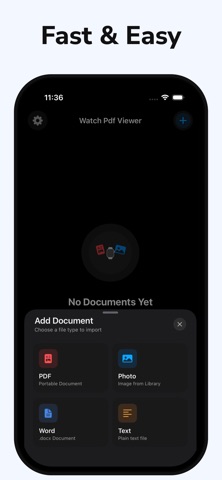 PDF Watch Viewer - Reader iPhone screenshot