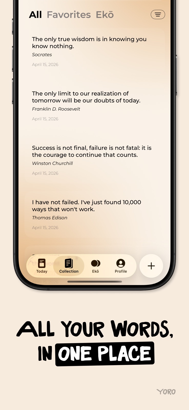 Yoro - Save & Share Quotes iphone screenshot 4