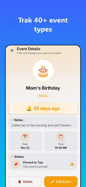 Memento: Event Reminder screenshot 2