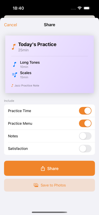 Jazz Practice Journal Screenshot 4 of 6