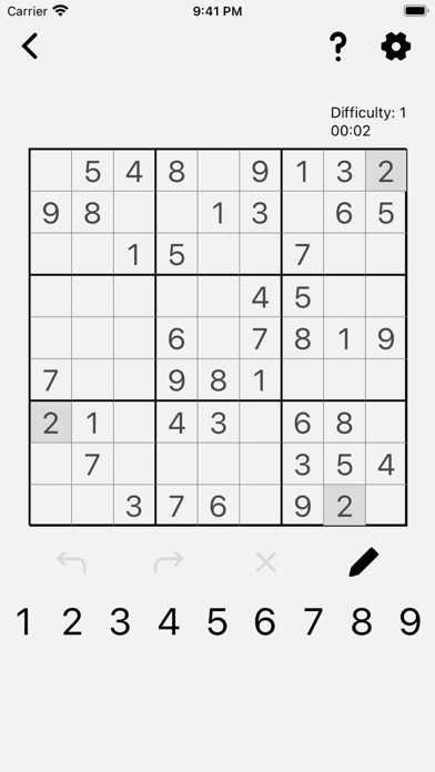 Sudoku - Griddle Games Screenshot