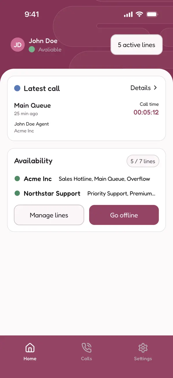 Screenshot #1 pour AgentLine