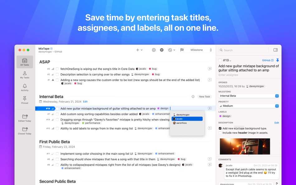 Taska for GitHub/GitLab Issues - 1.2.1 - (macOS)