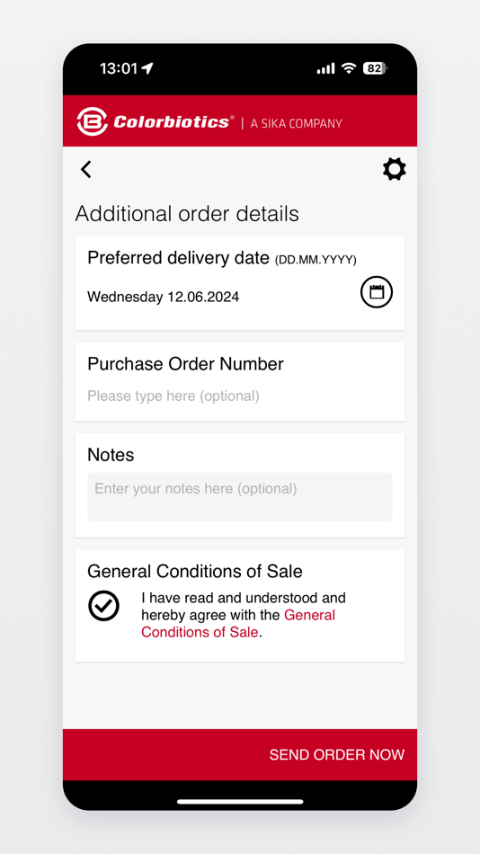 #4. Order App Colorbiotics (iOS) 由: Sika Informationssysteme AG