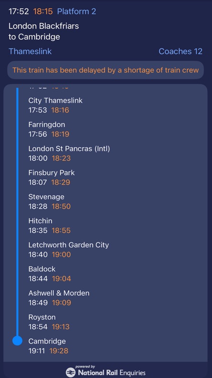 On Rails train times & widget screenshot-6