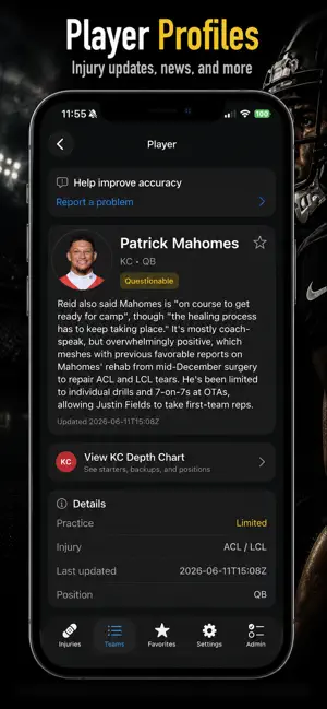 Injury Report screenshot 3