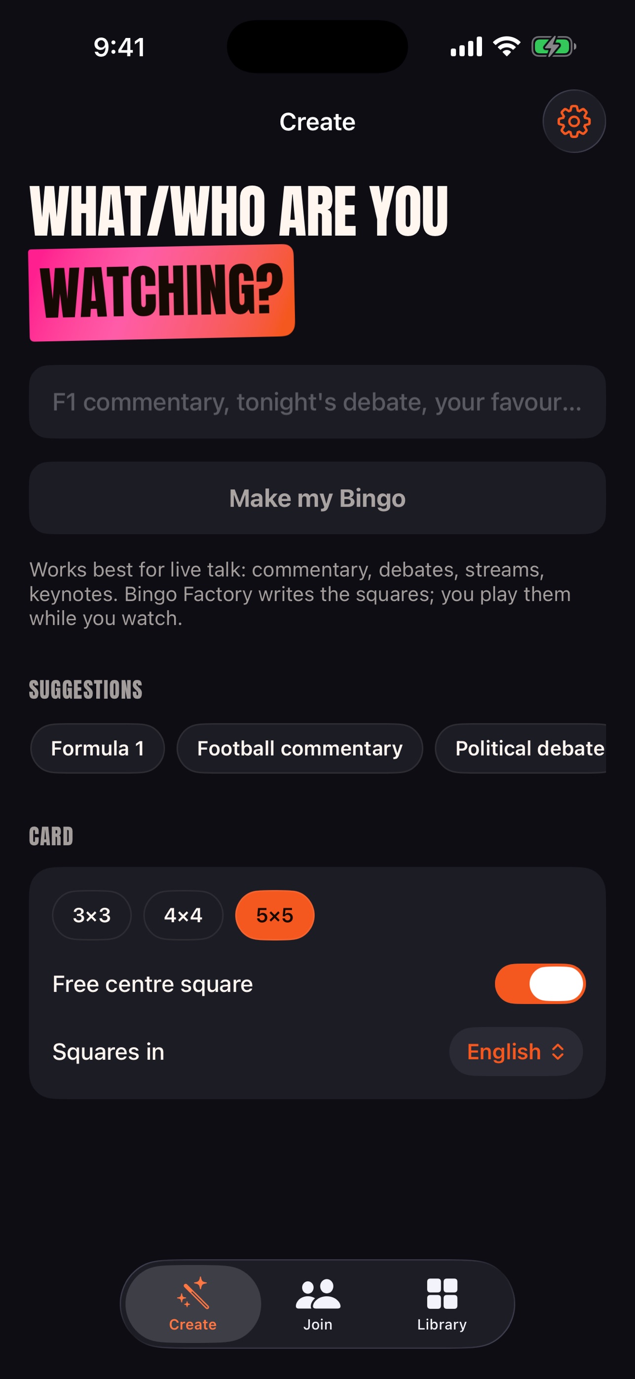 Screenshot 1 of Bingo Factory: Watch Party