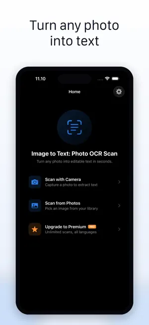 Image to Text: Photo OCR Scan screenshot 1