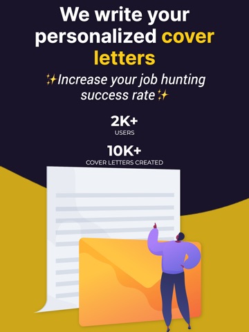 acoverlet: AI cover letters iPad screenshot