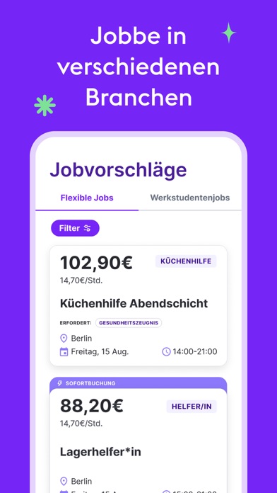 Screenshot #2 pour Zenjob - Flexible Nebenjobs
