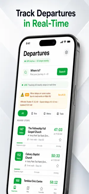 Live Transit: Bus & Train ETA screenshot 1