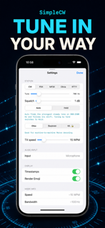 SimpleCW: Morse Decoder screenshot 2