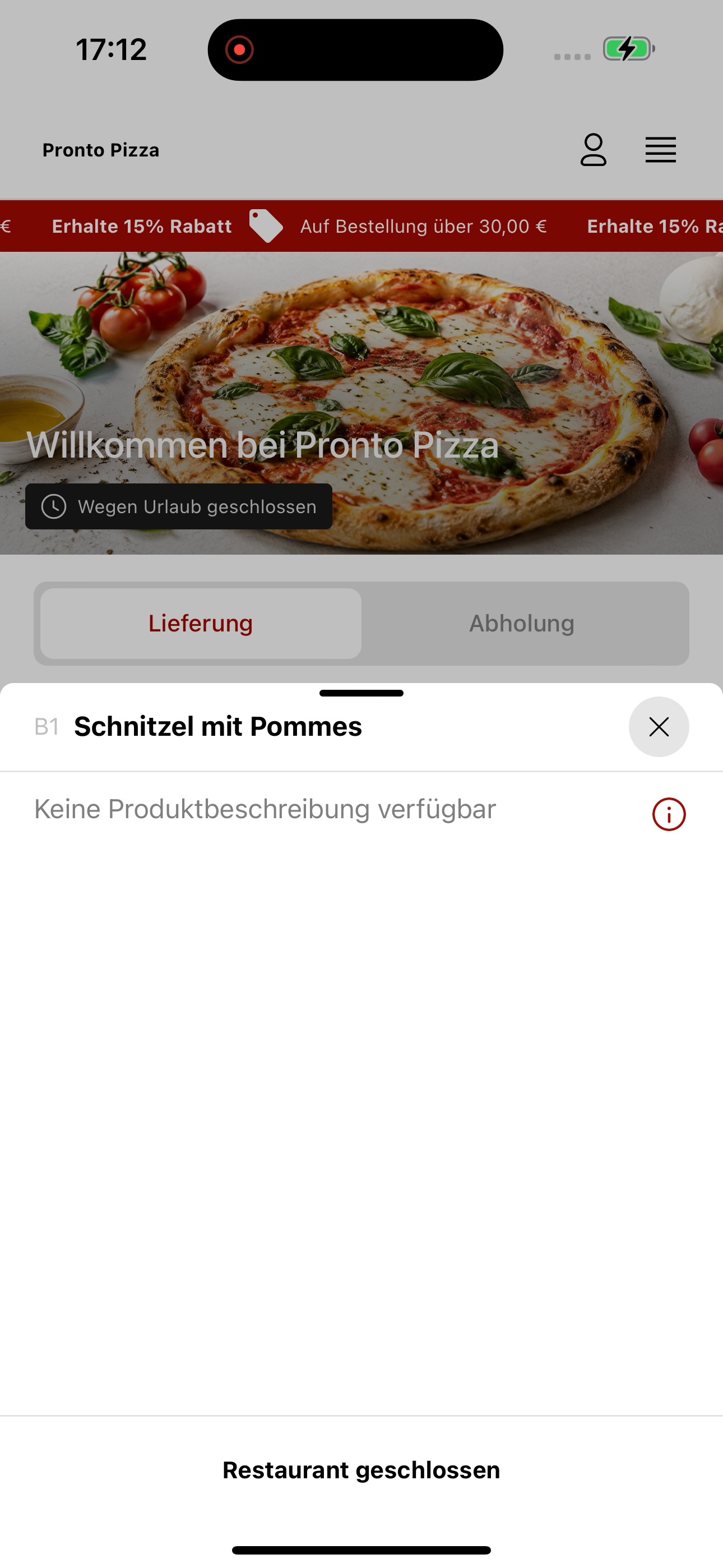 Screenshot 7 of Pronto Pizza DE