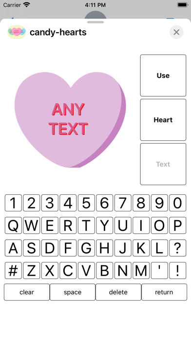 Candy Hearts - Stickers Screenshot