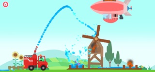 Dinosaur Fire Truck Games kids iPhone screenshot