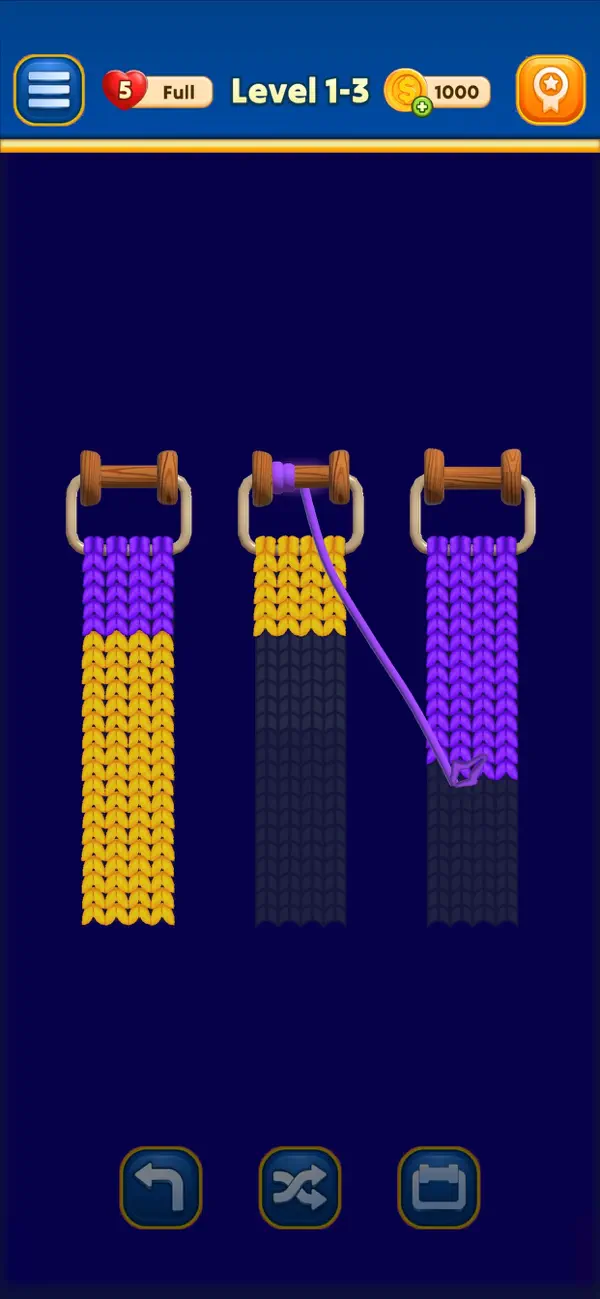 Screenshot #1 pour Bobbin Sort: Knit Color Puzzle
