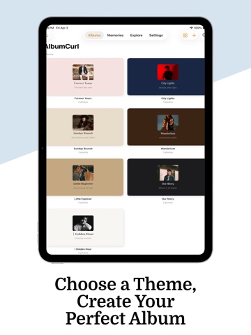AlbumCurl - Photo Album Maker iPad screenshot