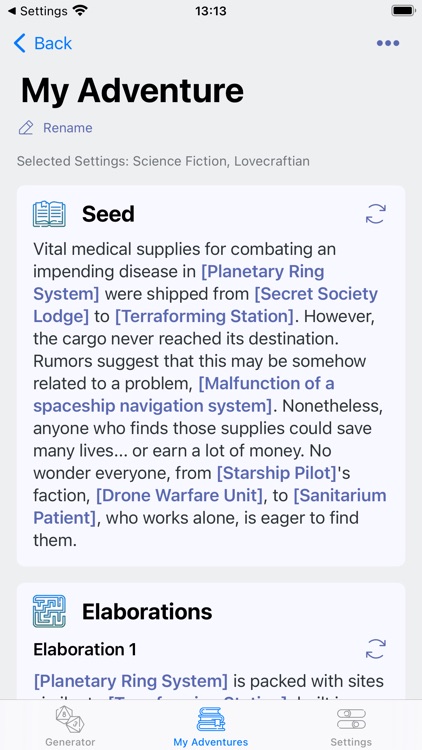 Familiar - TRPG Seed Generator