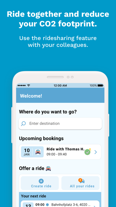 DOMINO - The ridesharing app Screenshot