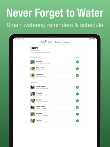 Plant Care: Watering Reminder iPad screenshot
