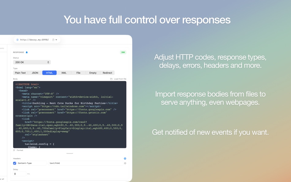 #2. Decoy - Local HTTP Mocks (macOS) Ved: Achilleas Buisman