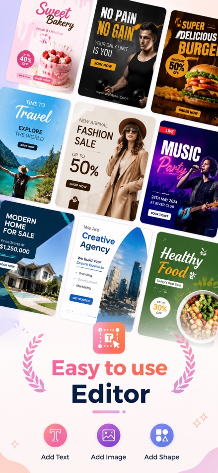 #1. Posterly: Flyer, Poster Maker (iOS) Με: Keyur Kyada