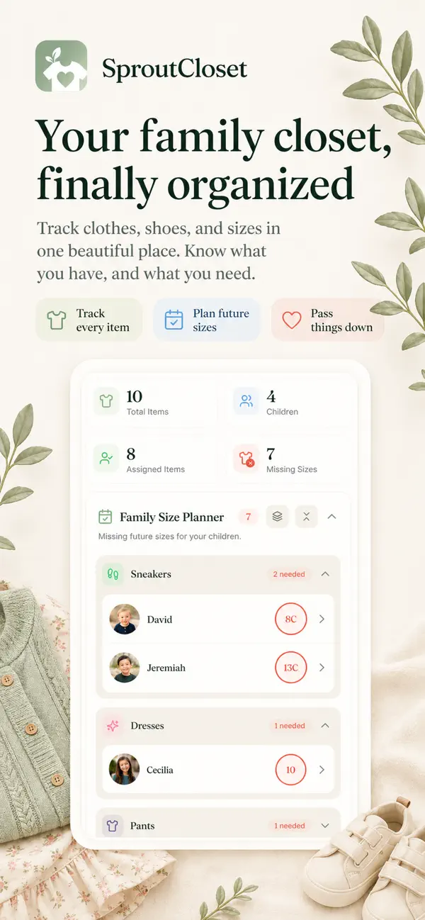 Screenshot #1 pour SproutCloset