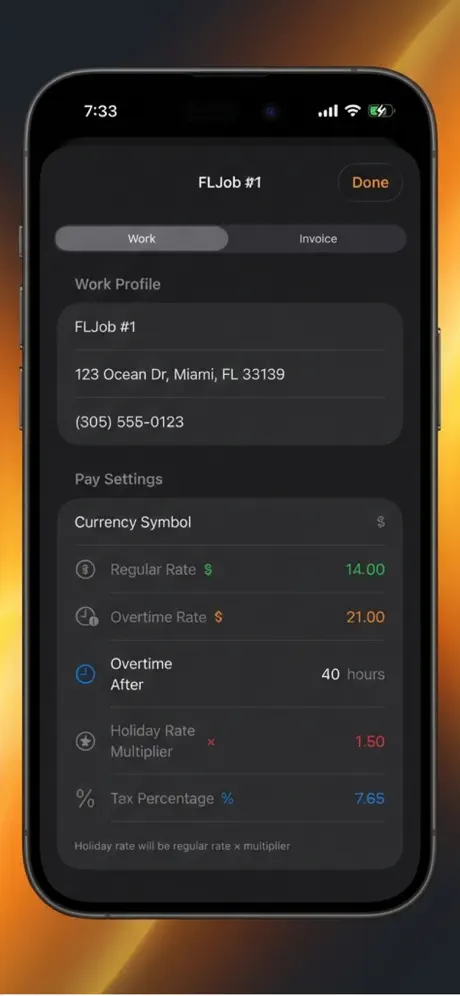 Hours Clocker: AI Punch Time 工时记录器应用截图